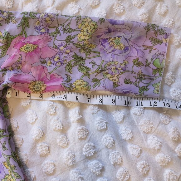 Bob Mackie women's floral 3/4 sleeve blouse Size M - Picture 6 of 7